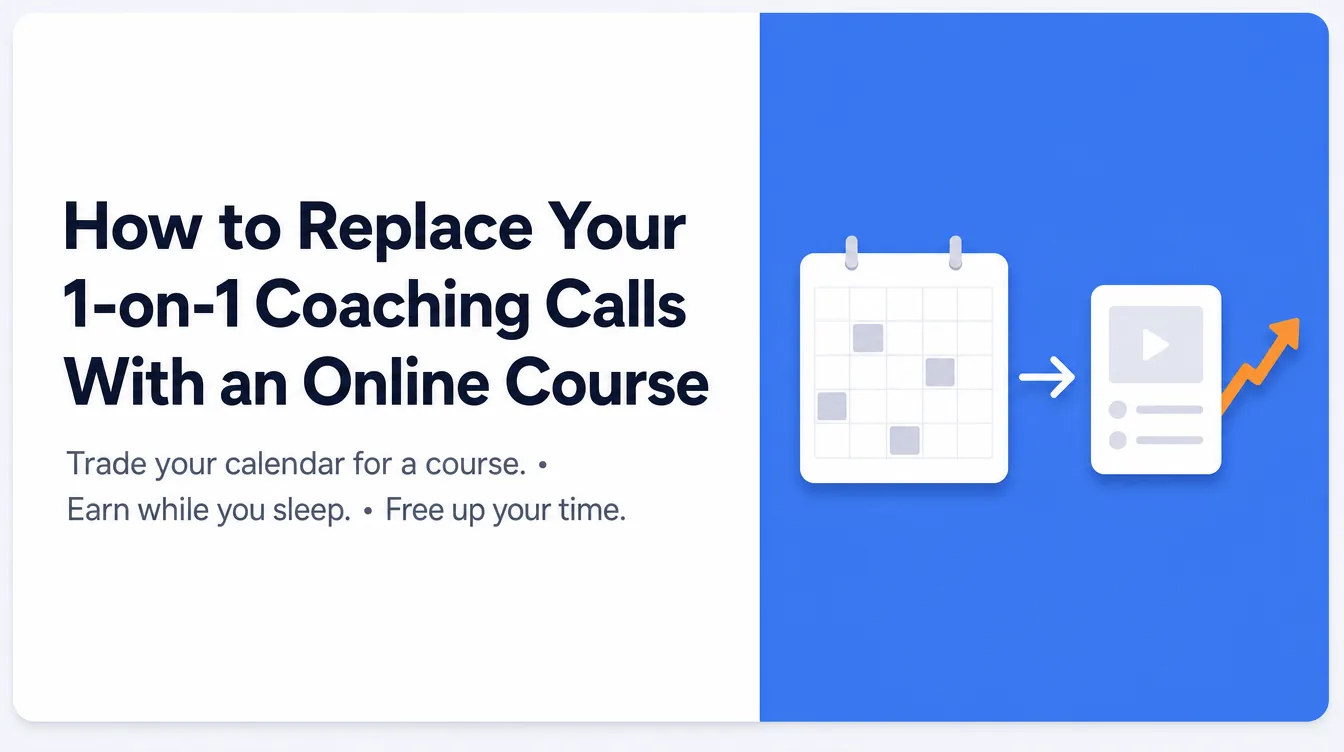 An illustration of a coach's calendar next to a course earning on its own