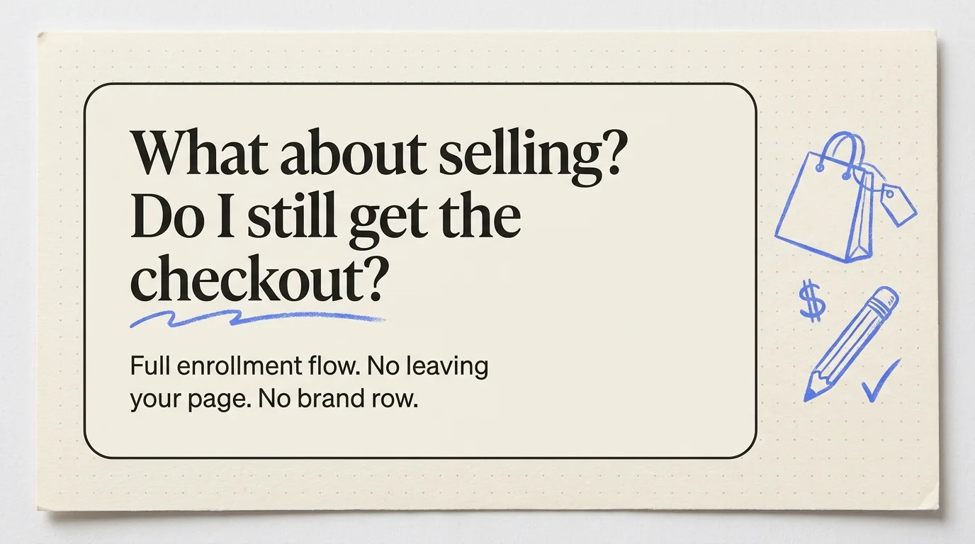 What about selling? Do I still get the checkout?