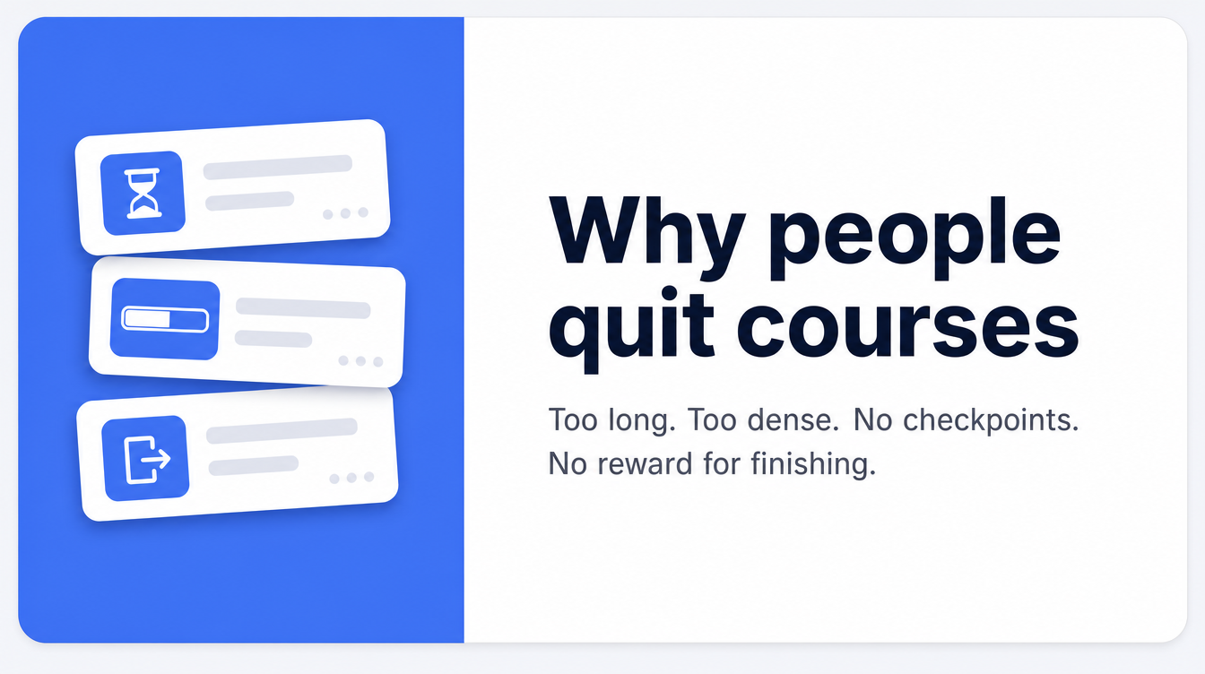 Why people quit courses