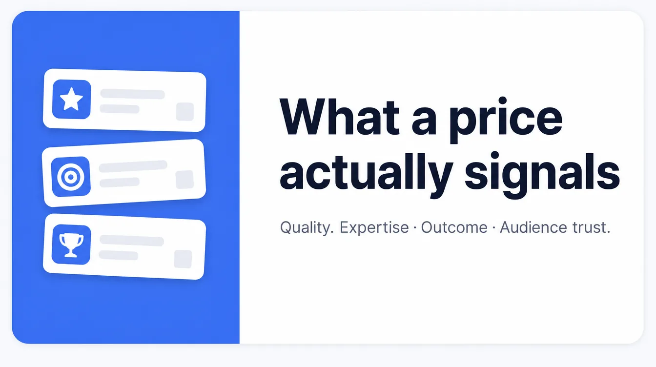 What a price actually signals