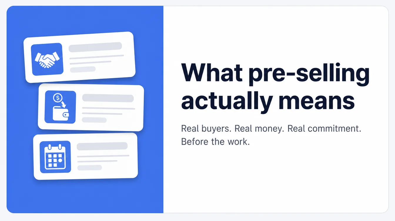 What pre-selling actually means