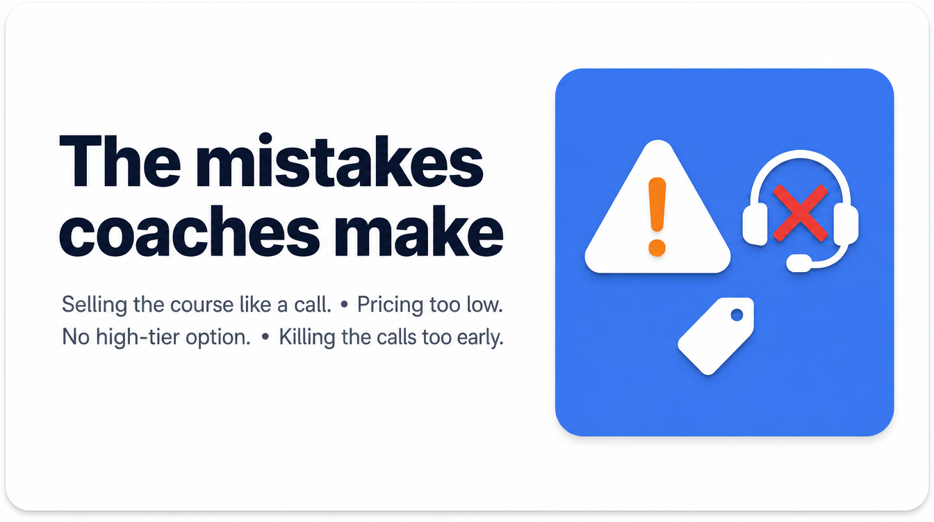 The mistakes coaches make