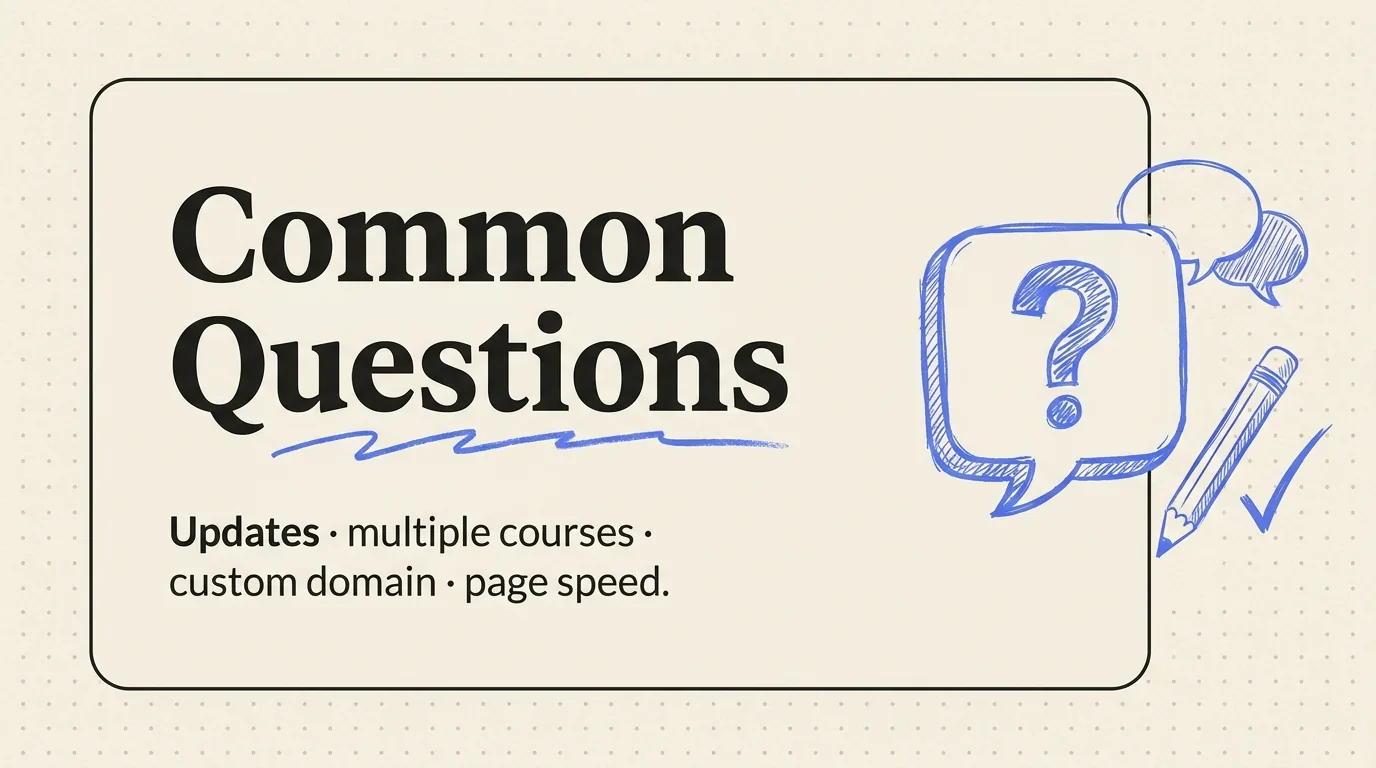 Common questions about building a course without video