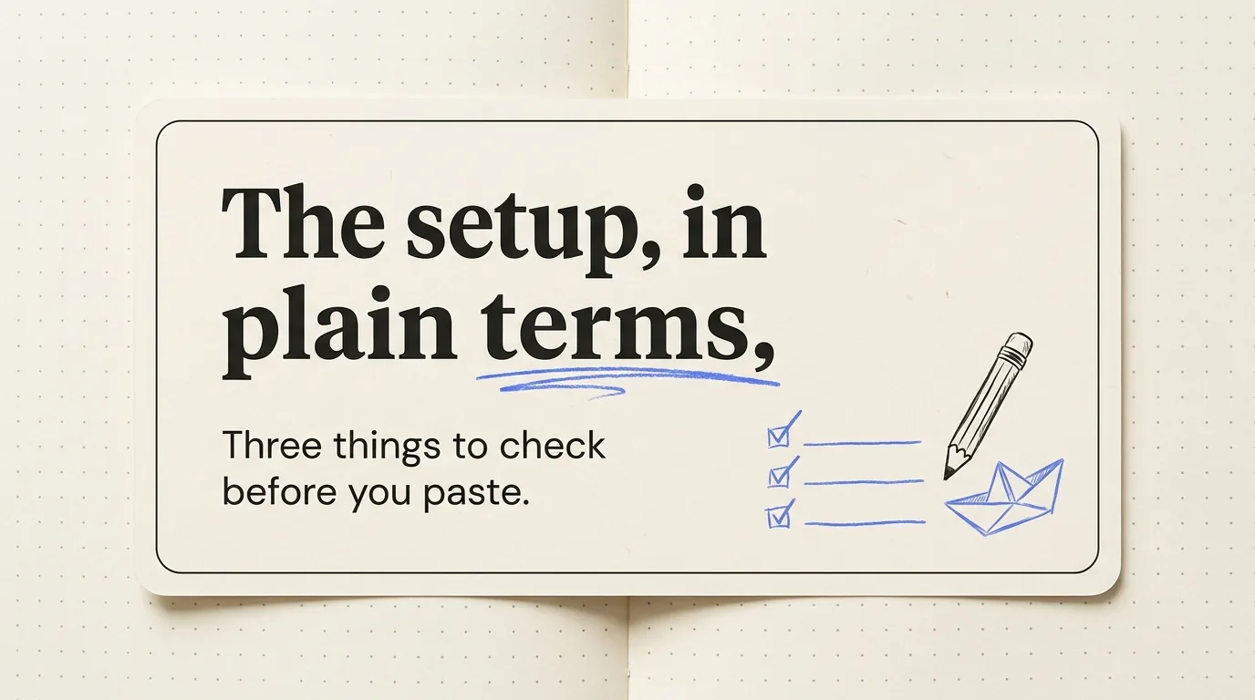 The setup in plain terms — what you need before building a course without video
