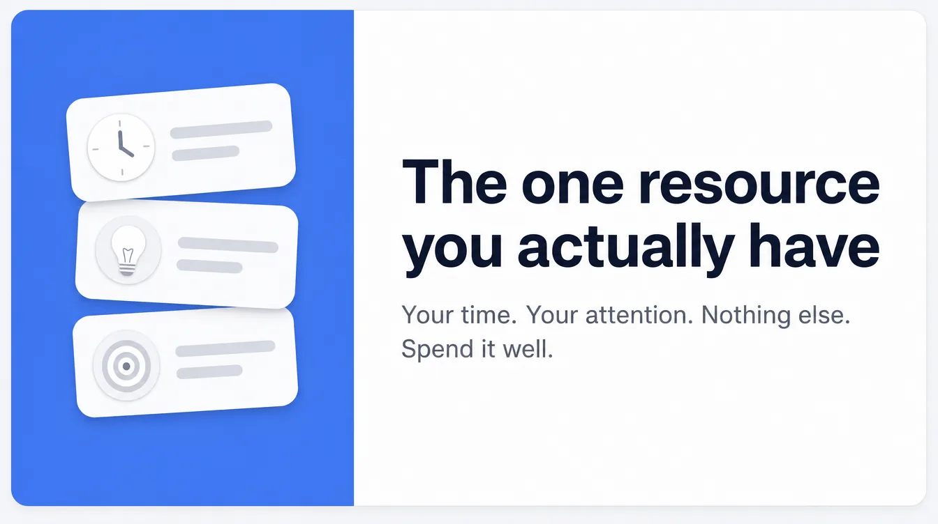 The one resource you actually have