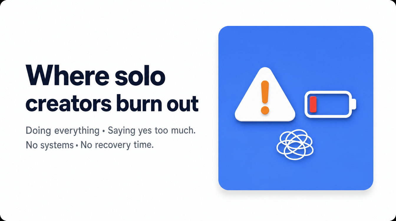 Where solo creators burn out