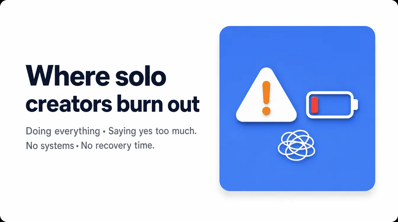 Where solo creators burn out