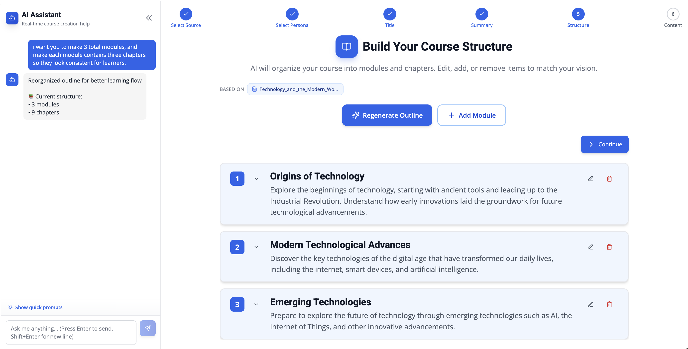 Talk to your course. Change anything.
